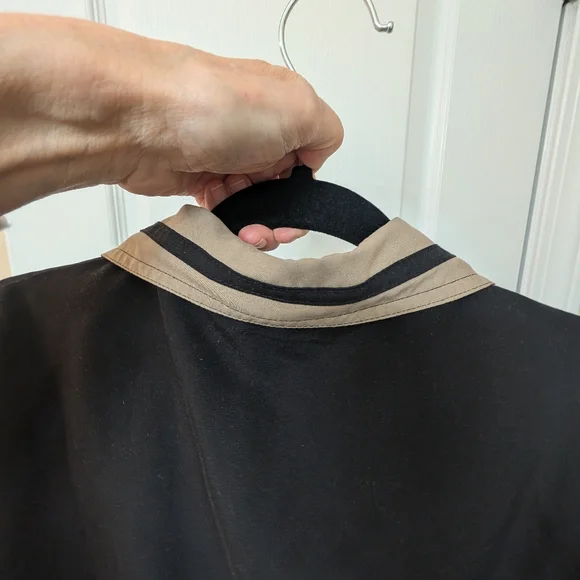 Roundtree & Yorke Black and Tan Pullover Quarter Zip Jacket with Matching Pants - Picture 6 of 16